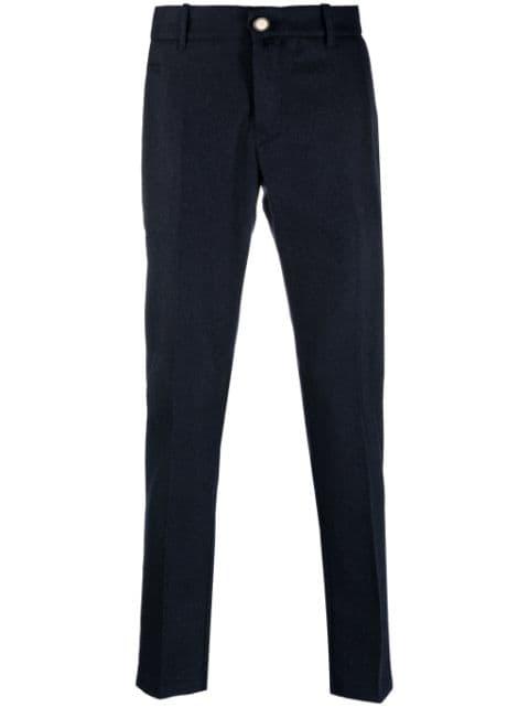 skinny-cut virgin wool-blend trousers by JACOB COHEN