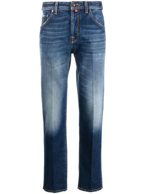 stonewashed straight-leg jeans by JACOB COHEN
