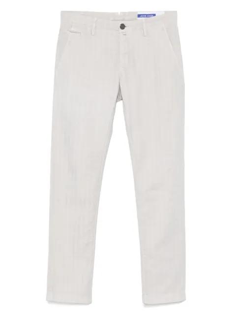 striped chino trousers by JACOB COHEN
