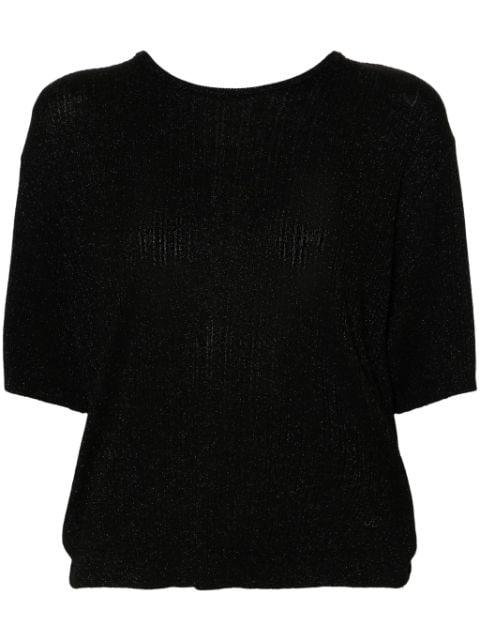 twisted ribbed-knit T-shirt by JACOB COHEN