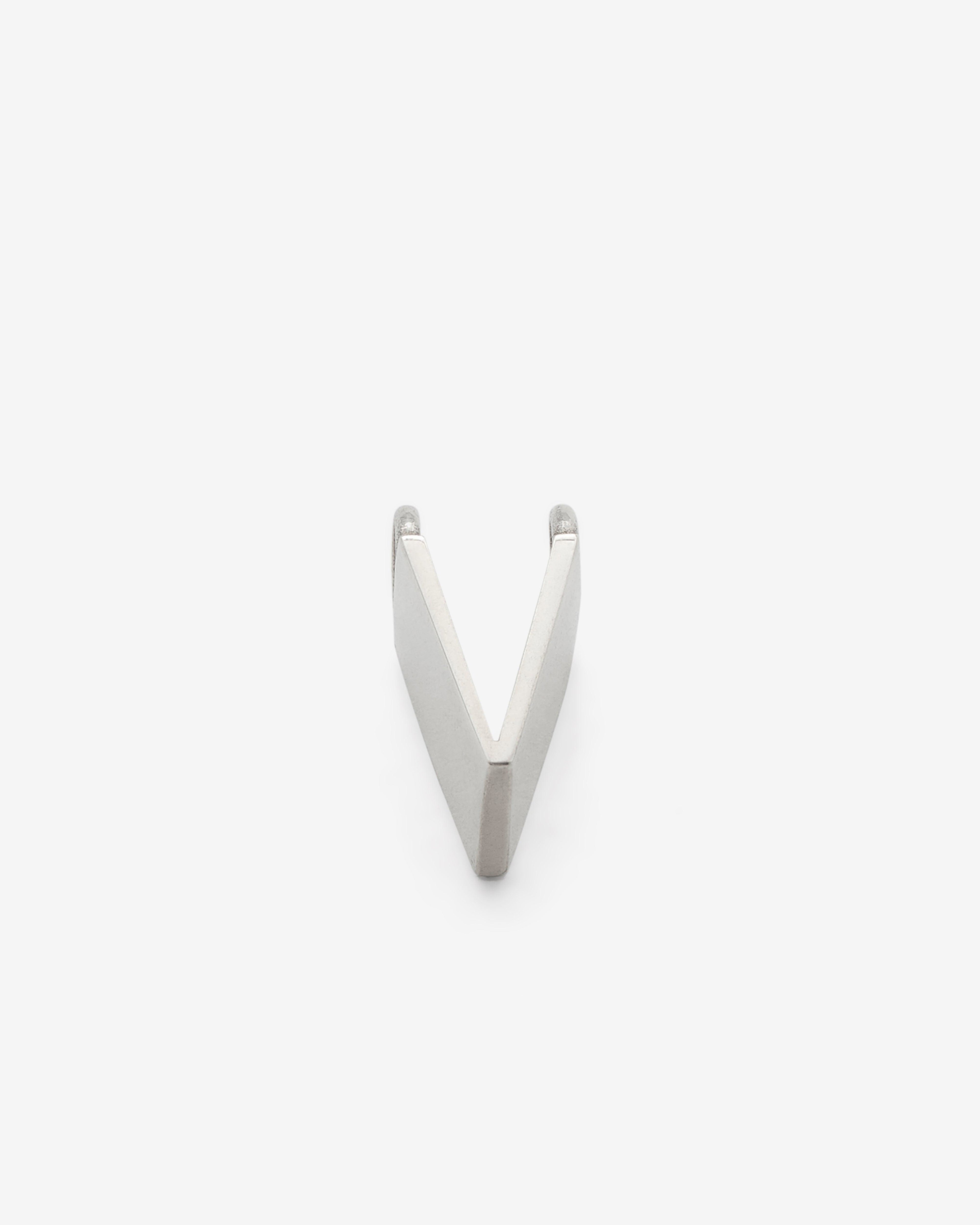 Jacqueline Rabun - V Alphabet Pendant - (Silver) by JACQUELINE RABUN
