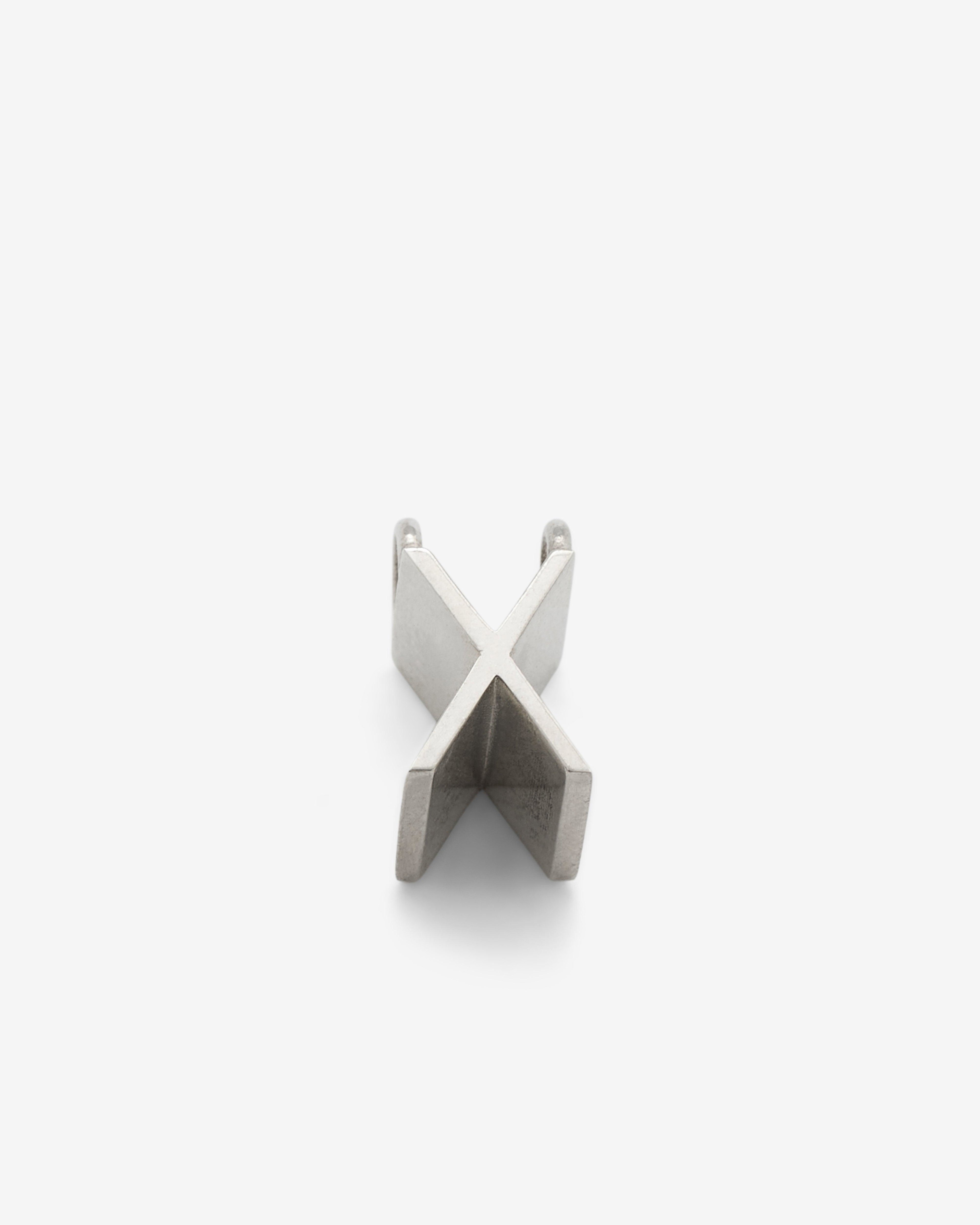 Jacqueline Rabun - X Alphabet Pendant - (Silver) by JACQUELINE RABUN