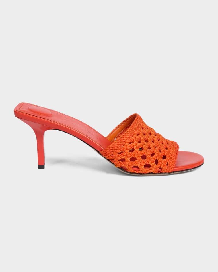 75mm Les Cubisto Open-Knit Mules by JACQUEMUS