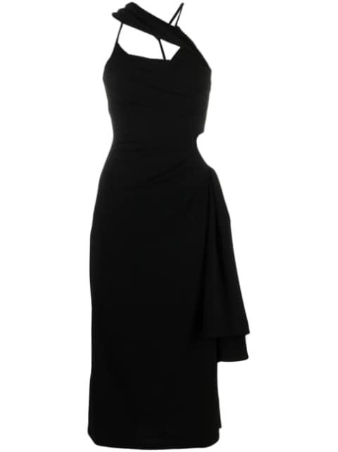 Abanada draped asymmetric dress by JACQUEMUS