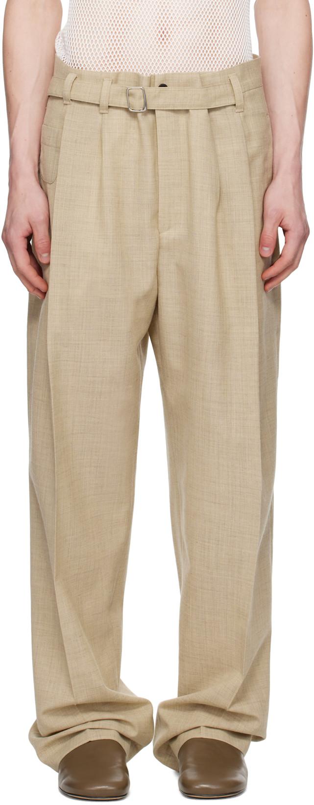 Beige La Croisière 'The Canevas' Trousers by JACQUEMUS