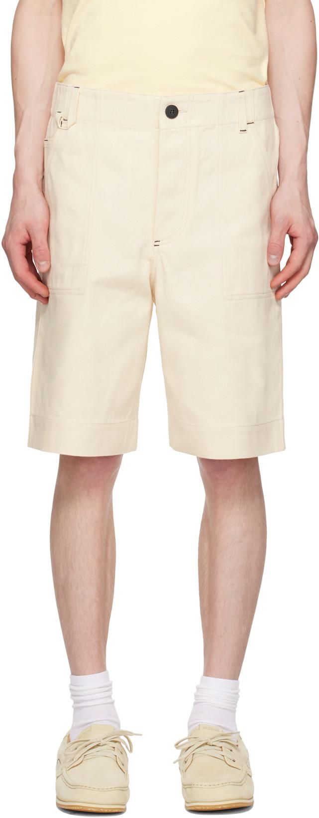 Beige La Croisière 'The de-Nîmes' Denim Shorts by JACQUEMUS
