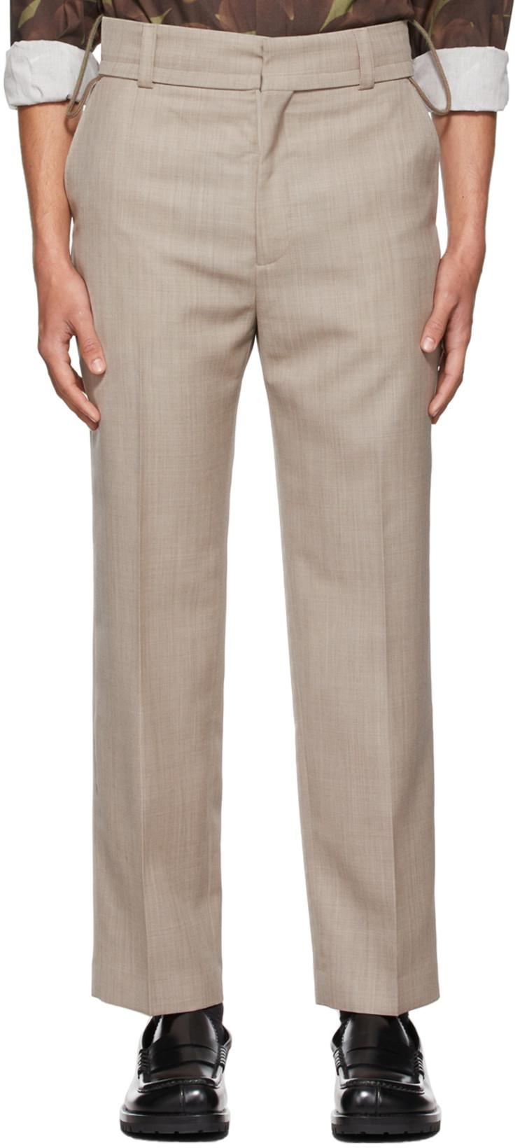 Beige La Montagne 'Le Pantalon De Costume' Trousers by JACQUEMUS Beige La Montagne 'Le Pantalon De Costume' Trousers by JACQUEMUS