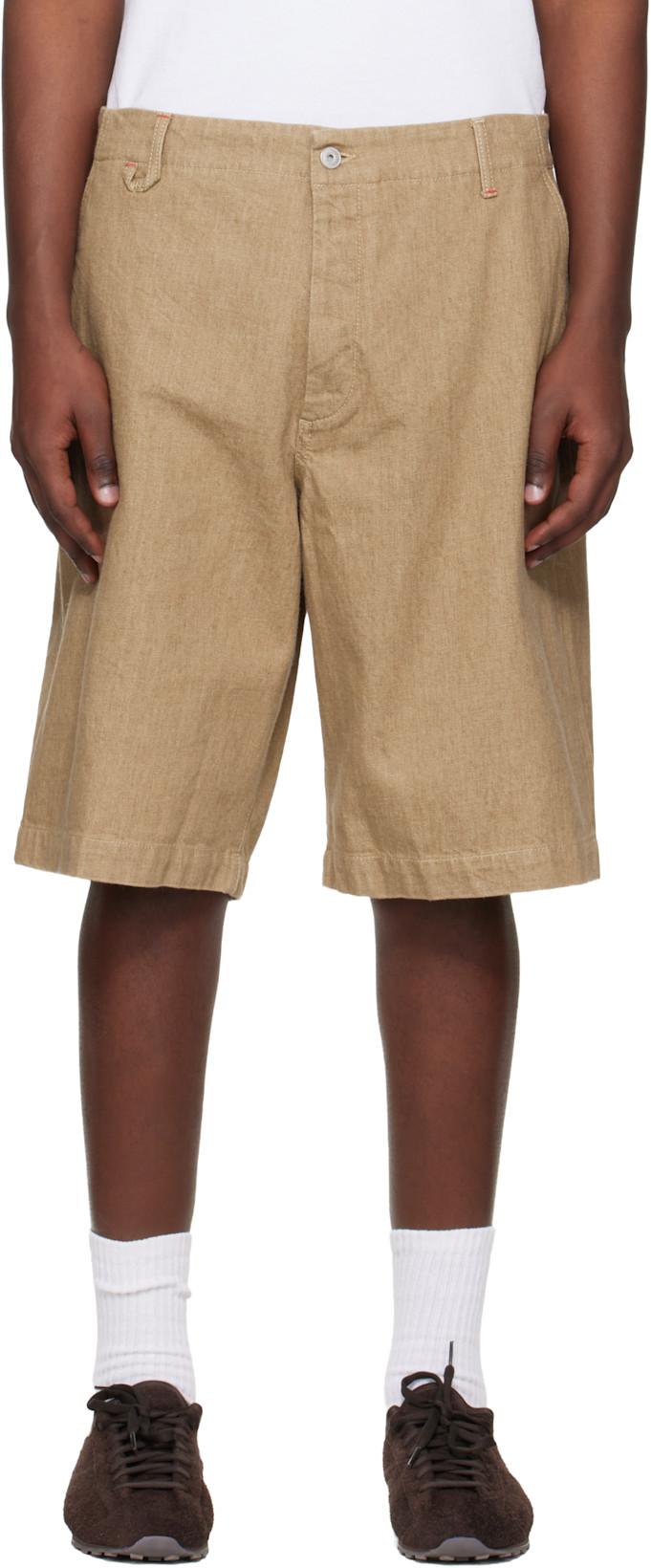 Beige 'Le Short De-Nimes Pastro' Denim Shorts by JACQUEMUS