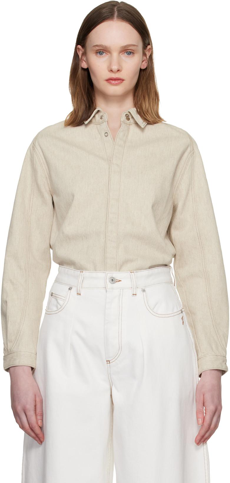 Beige 'The Amelo de-Nîmes' Denim Shirt by JACQUEMUS