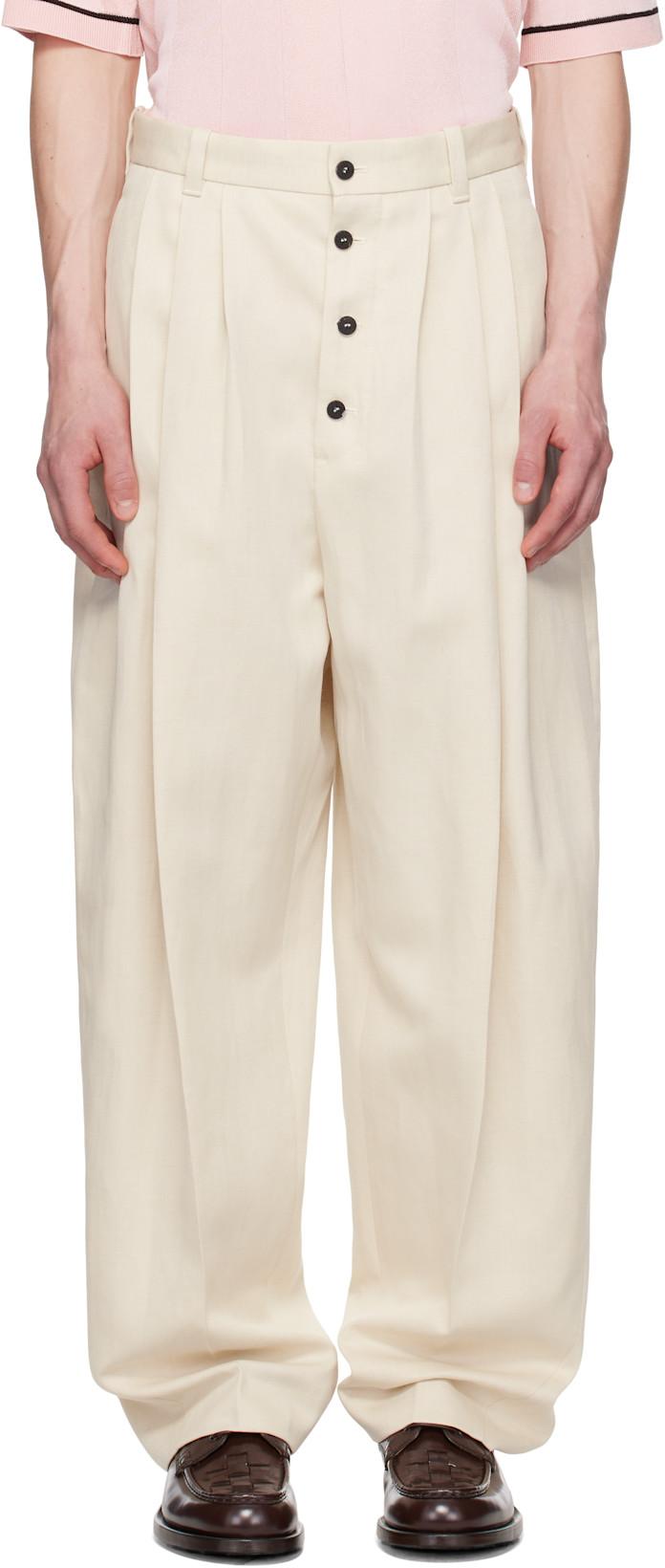 Beige 'The Fernando' Trousers by JACQUEMUS