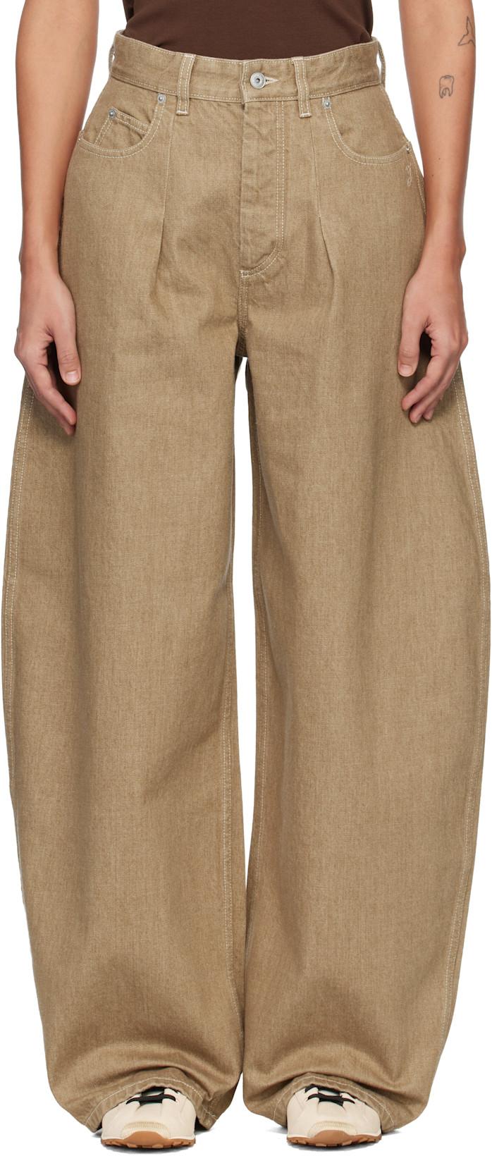 Beige 'The Ovalo de-Nîmes denim' Jeans by JACQUEMUS