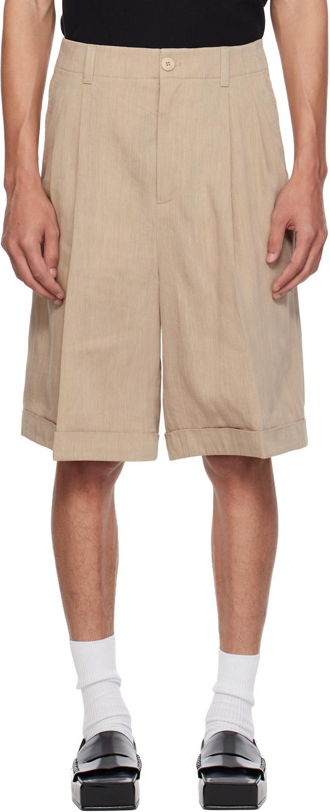 Beige 'The Pastro' Shorts by JACQUEMUS