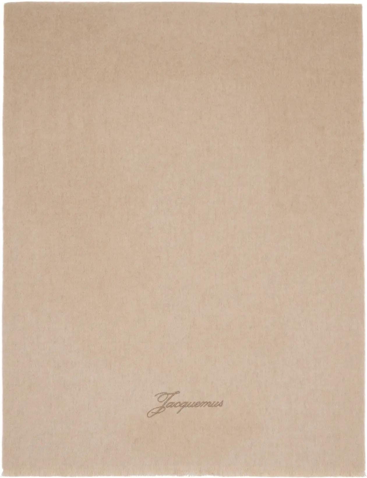 Beige 'The Tailleur' Scarf by JACQUEMUS