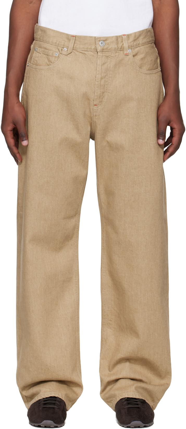 Beige 'The straight de-Nîmes' Jeans by JACQUEMUS