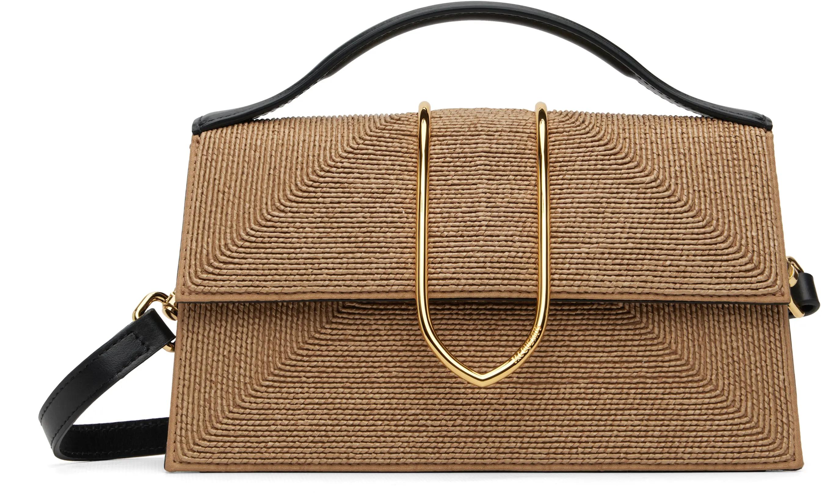 Beige & Black 'The large Bambino' Bag by JACQUEMUS