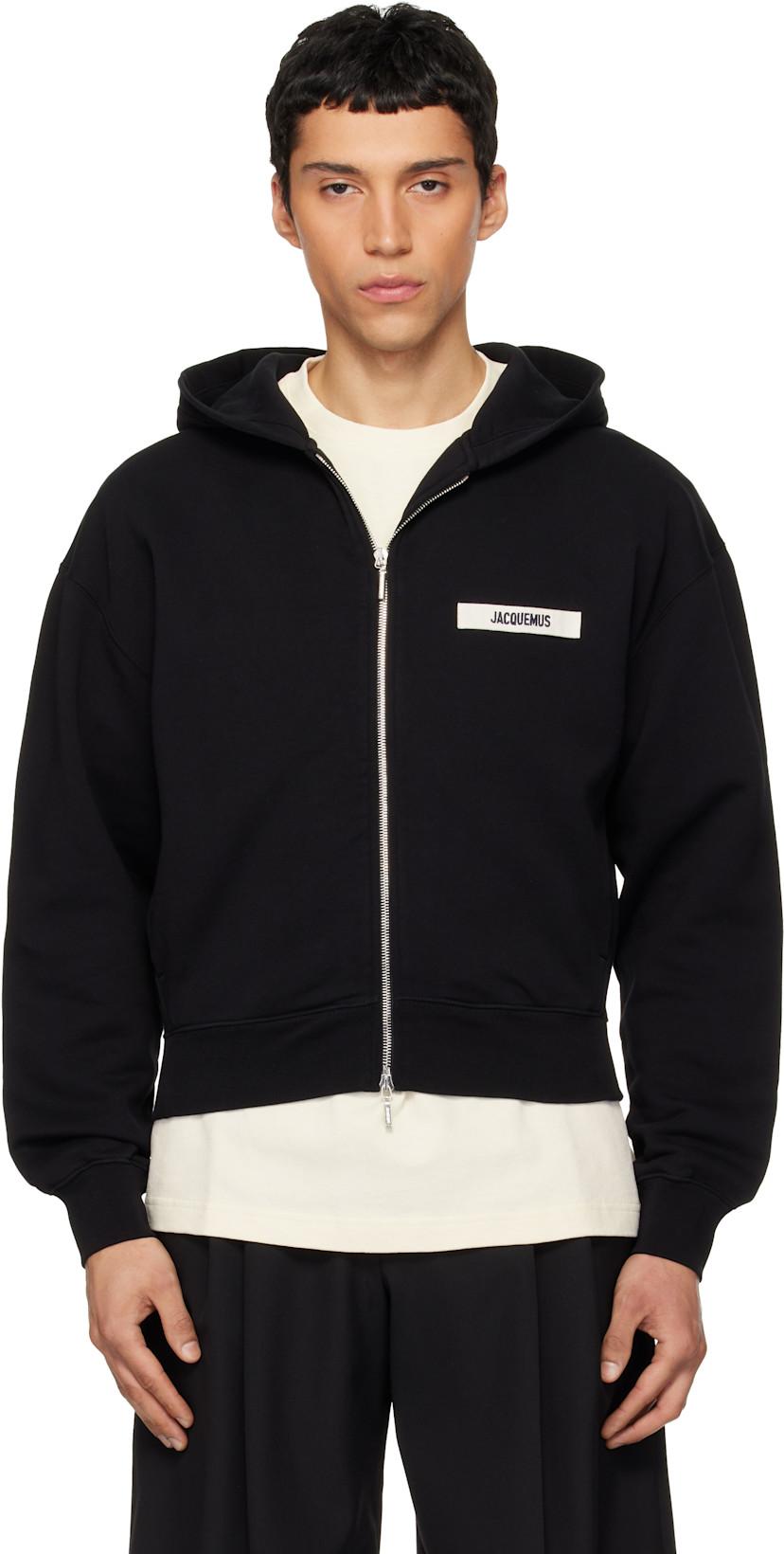 Black La Casa 'The Gros Grain zipped' Hoodie by JACQUEMUS