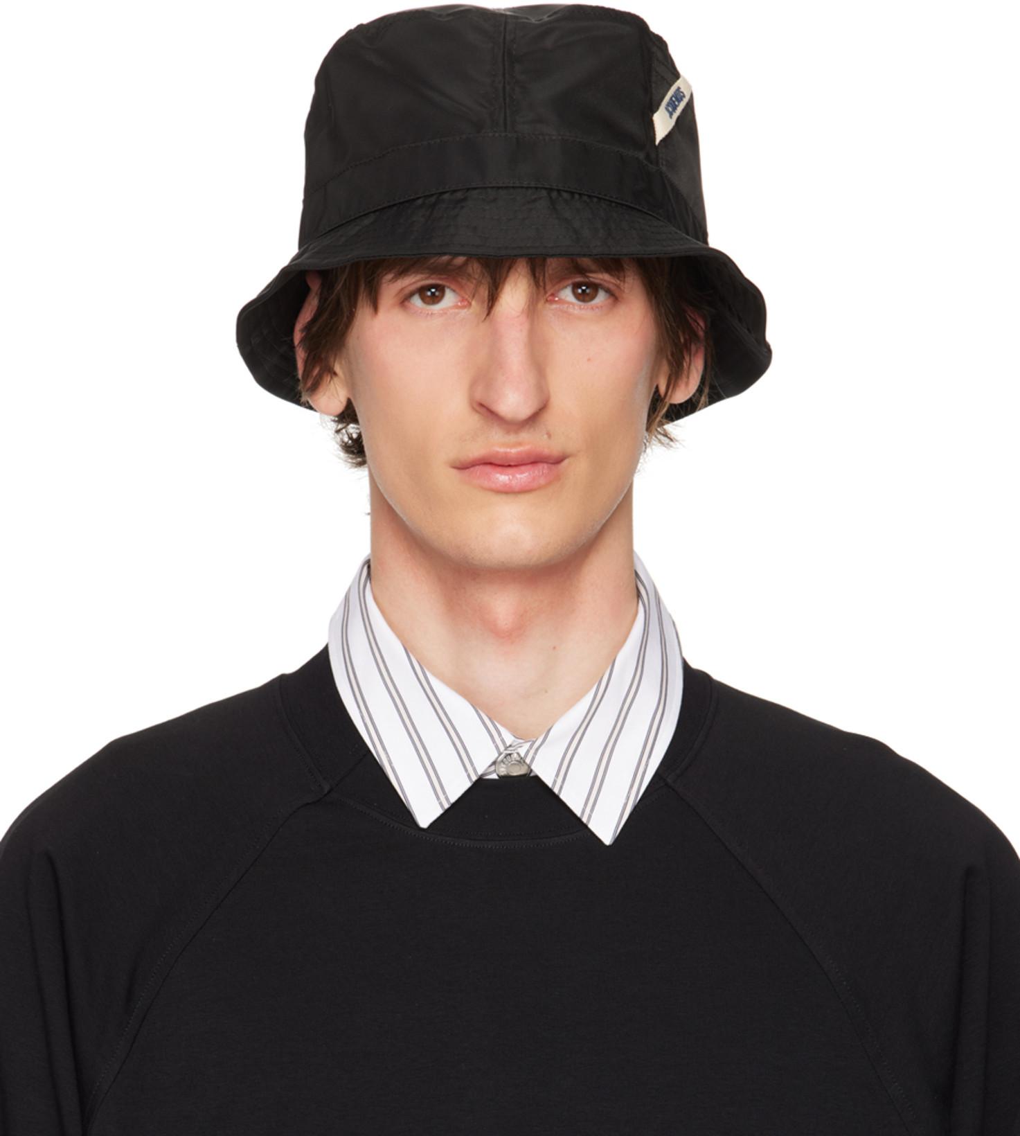 Black Le Chouchou 'Le bob Ovalie' Bucket Hat by JACQUEMUS