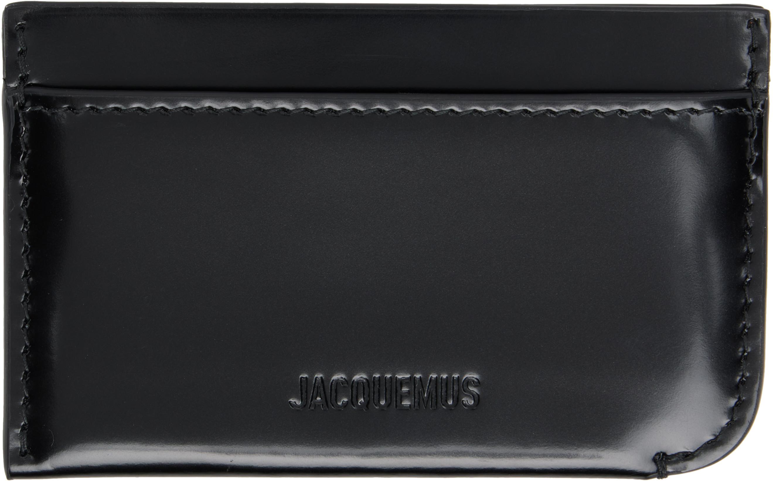 Black 'Le Porte Curvo' Card Holder by JACQUEMUS