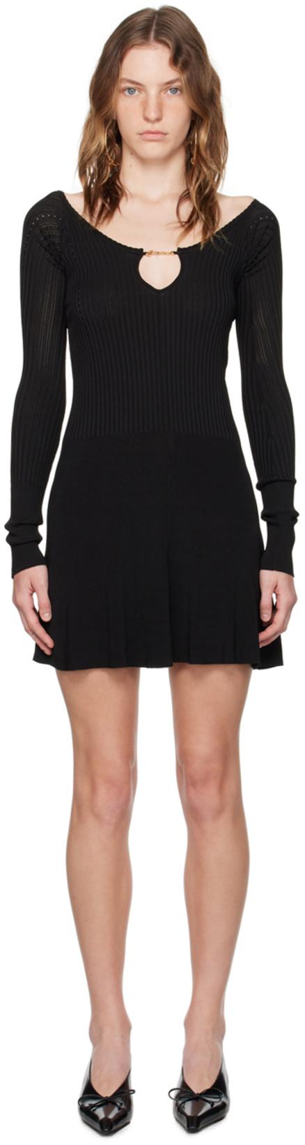 Black Les Classiques 'La mini robe Pralù' Minidress by JACQUEMUS