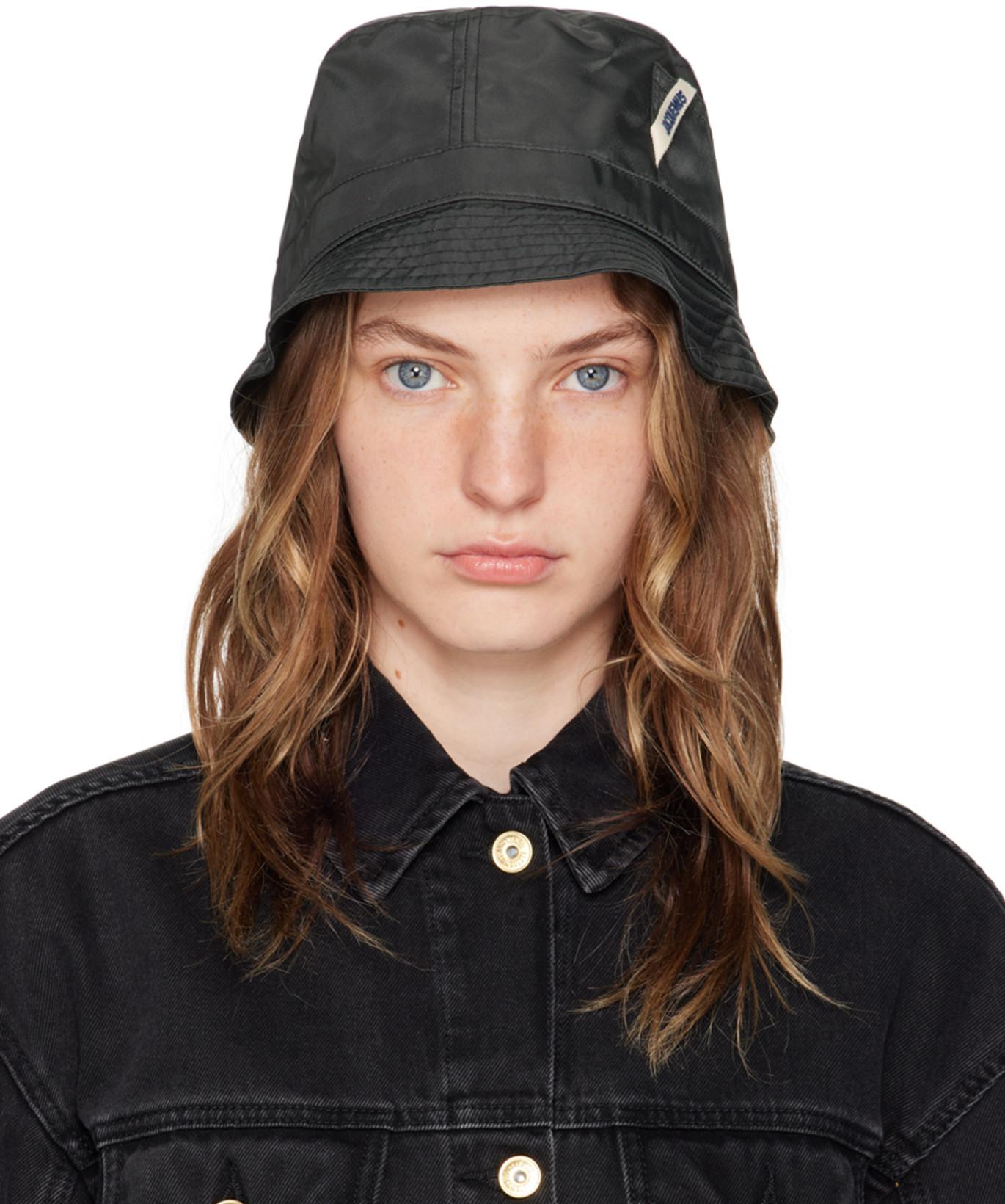 Black Les Classiques 'Le bob Ovalie' Bucket Hat by JACQUEMUS
