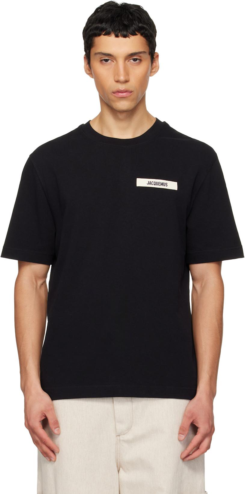 Black Les Classiques 'The Gros Grain' T-shirt by JACQUEMUS