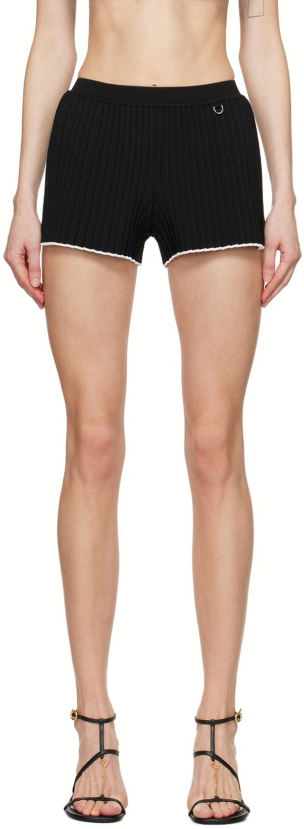 Black Les Sculptures 'Le short maille plissé' Shorts by JACQUEMUS