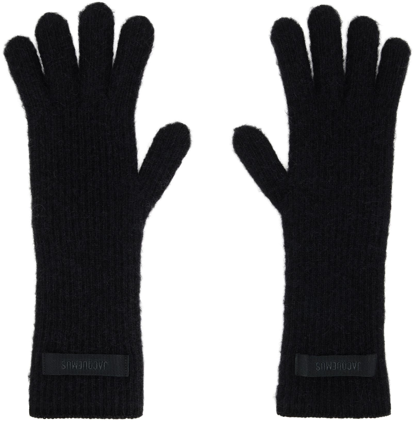Black 'The Gros Grain' Gloves by JACQUEMUS