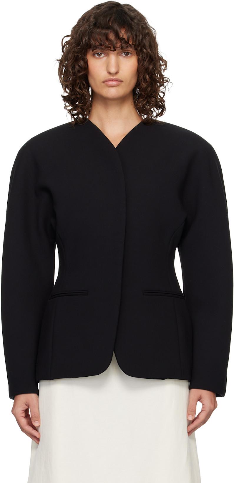 Black 'The Ovalo' Blazer by JACQUEMUS