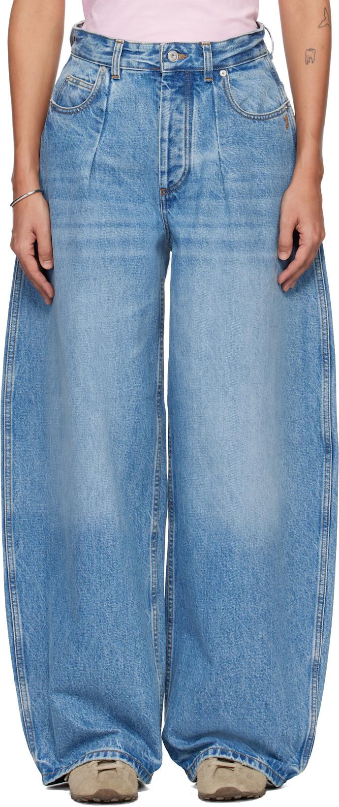 Blue 'The Ovalo de-Nîmes denim' Jeans by JACQUEMUS