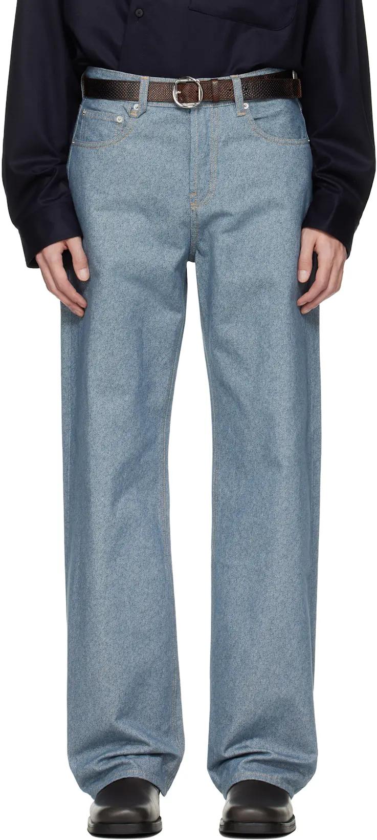 Blue 'The straight de-Nîmes' Jeans by JACQUEMUS
