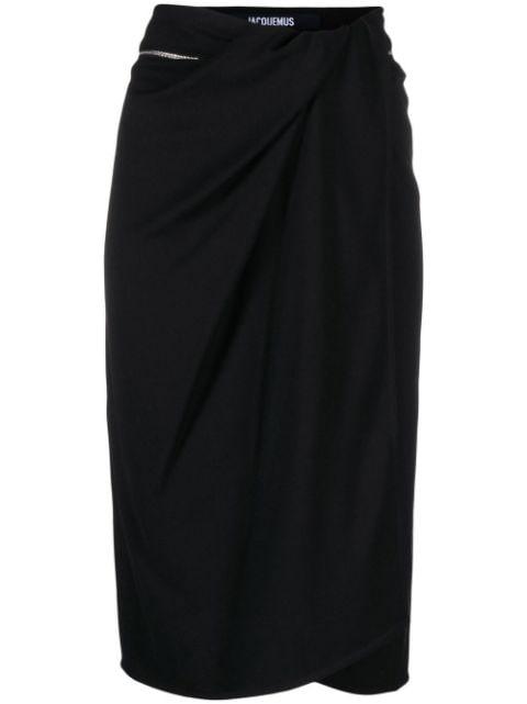 Bodri gathered midi skirt by JACQUEMUS