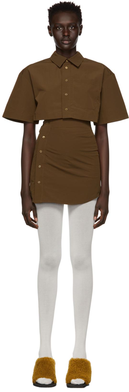 Brown 'La Robe Arles' Short Dress by JACQUEMUS