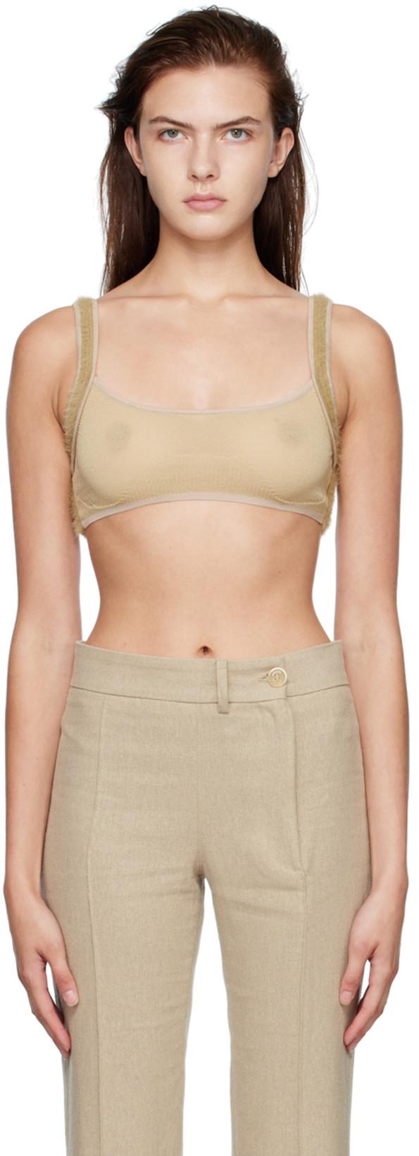 Brown 'Le Bandeau Ascosu' Bra by JACQUEMUS
