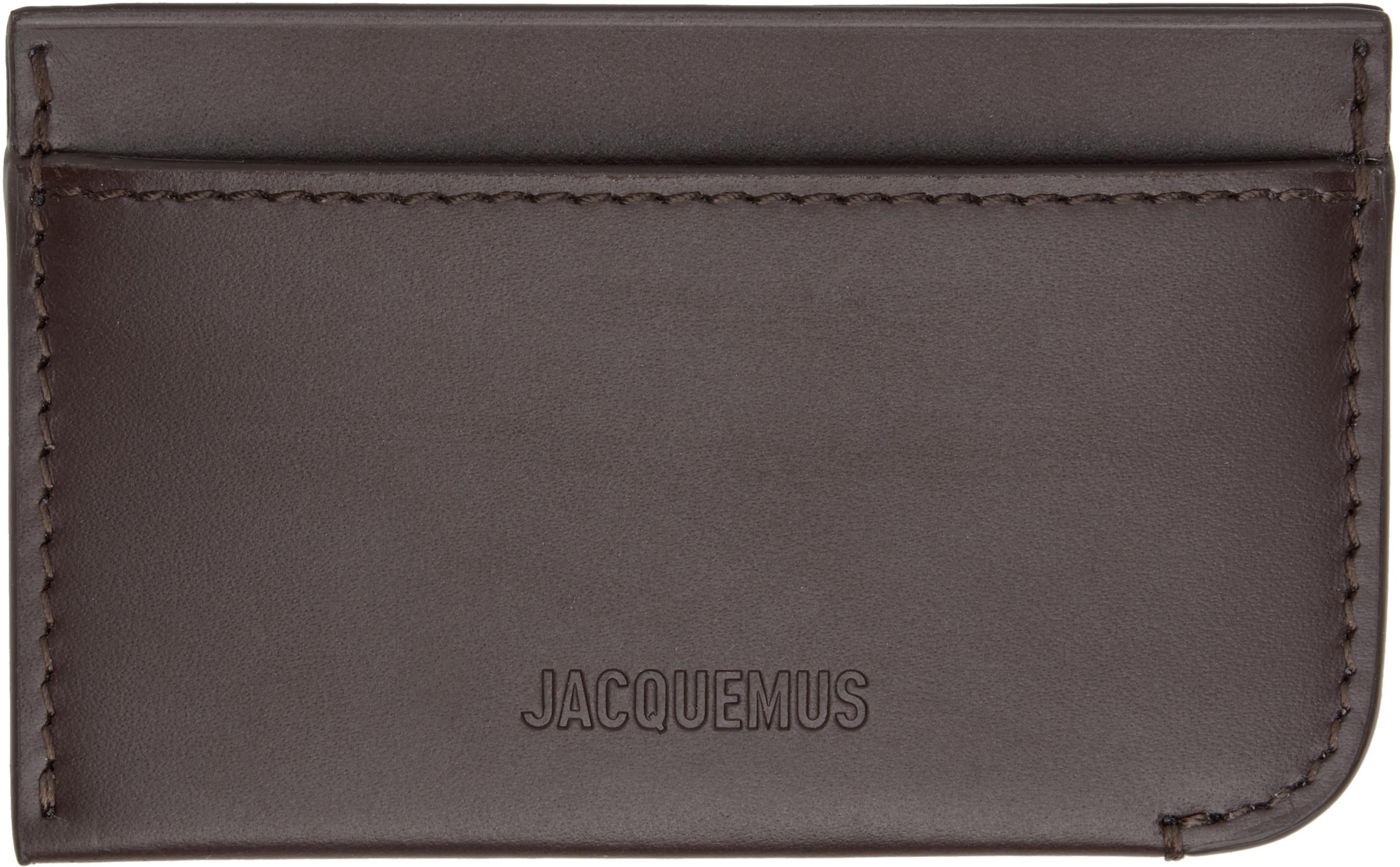 Brown 'Le Porte Curvo' Card Holder by JACQUEMUS