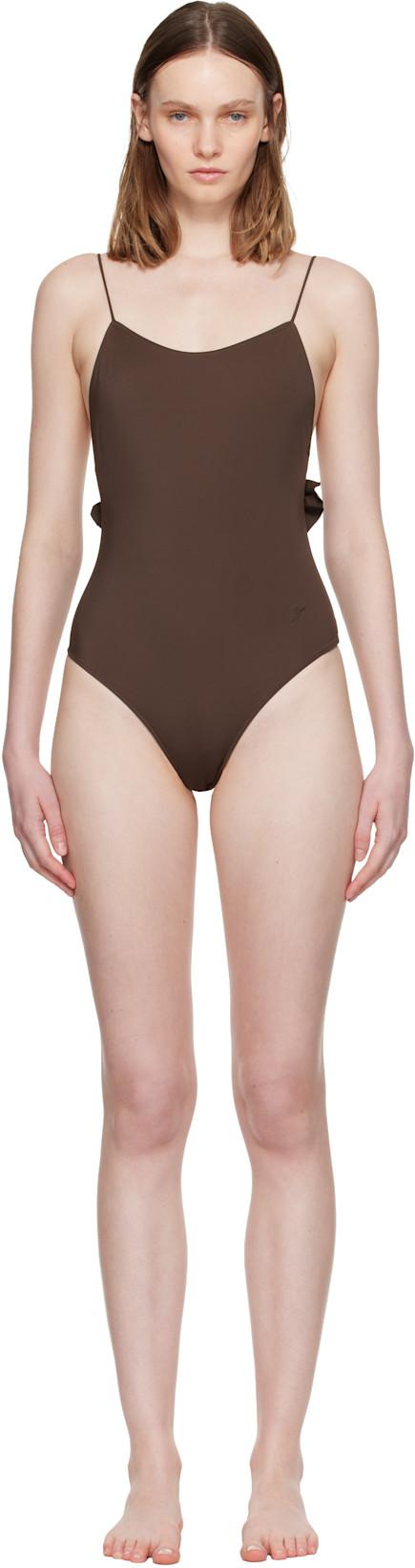 Brown 'The Cabana' Swimsuit by JACQUEMUS