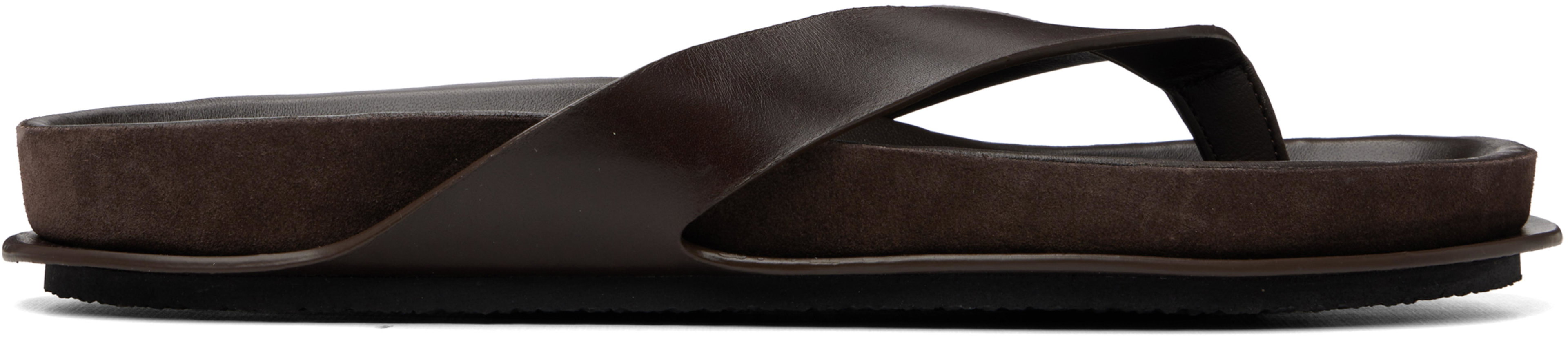 Brown 'The Tatanes' Flip-Flops by JACQUEMUS