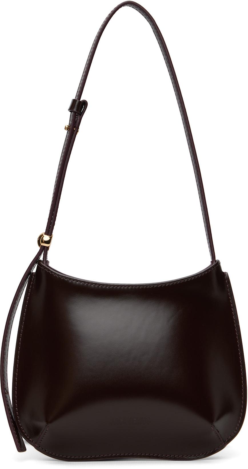 Burgundy 'Le Petit Bisou' Bag by JACQUEMUS
