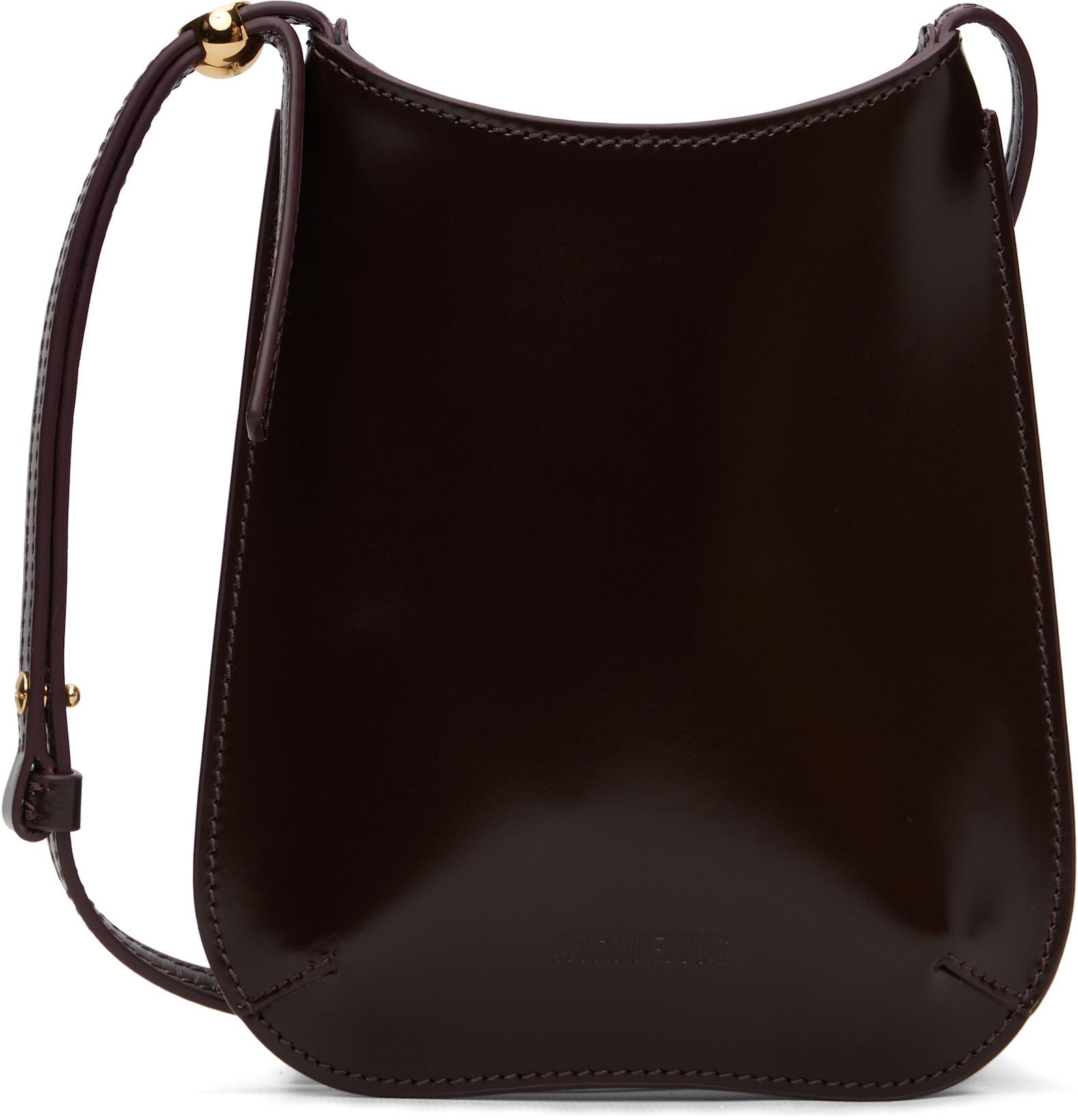 Burgundy 'The Bisou phone pouch' Bag by JACQUEMUS