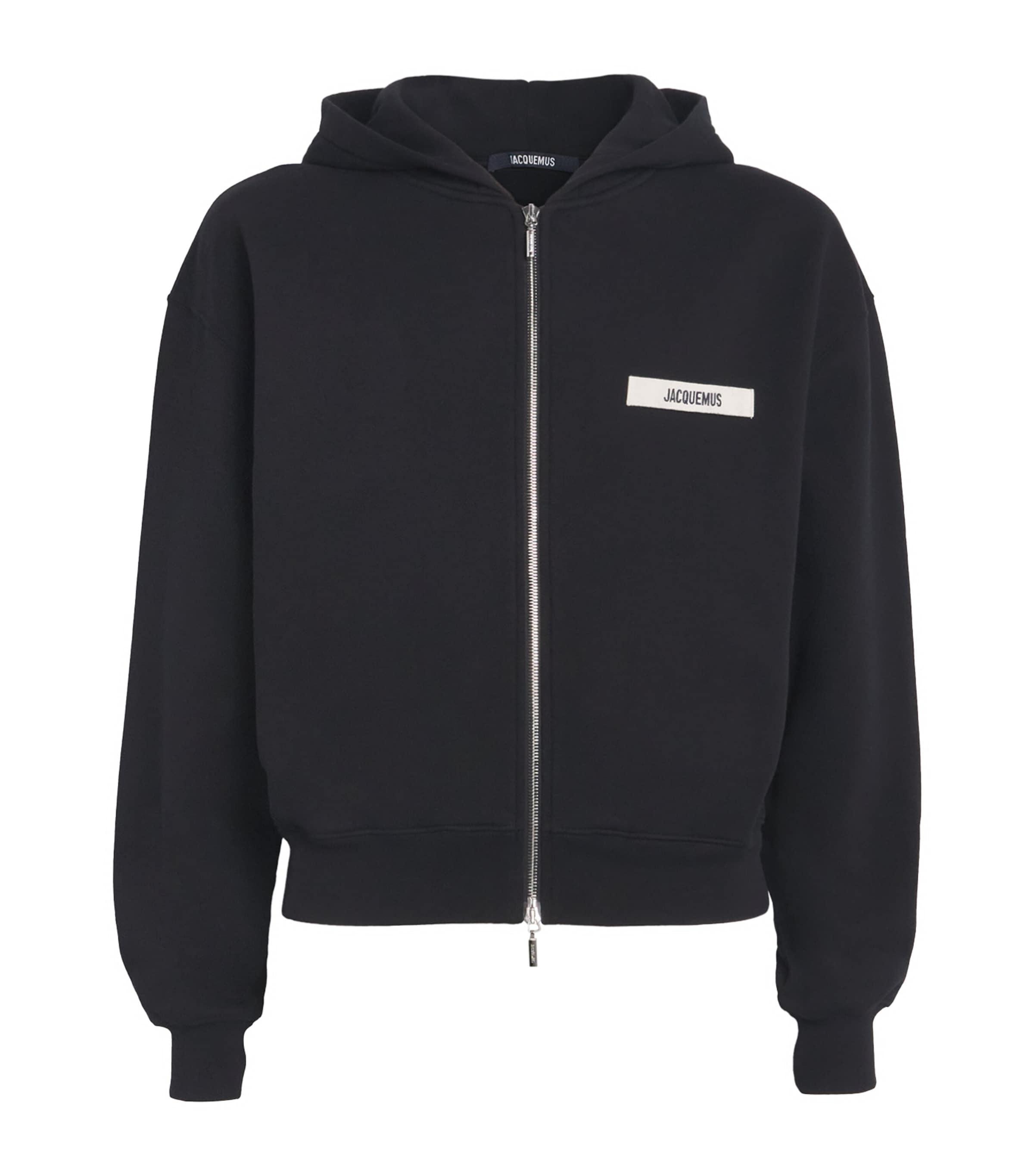 Cotton Grosgrain Zip-Up Hoodie by JACQUEMUS