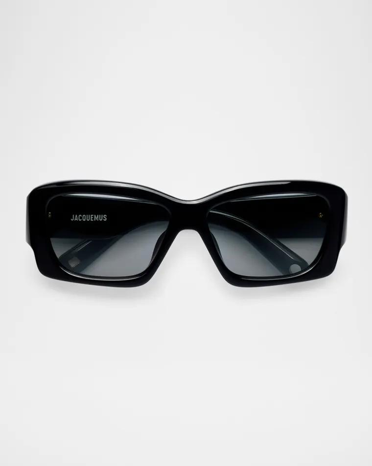 Croisière Rectangle Acetate Sunglasses by JACQUEMUS