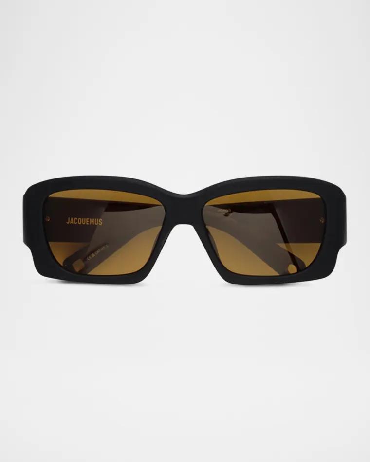 Croisière Rectangle Acetate Sunglasses by JACQUEMUS