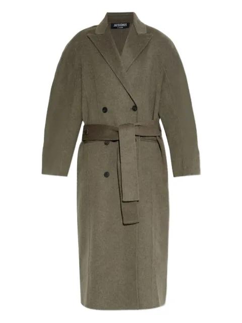 Curved Jacket for Men belted coat by JACQUEMUS