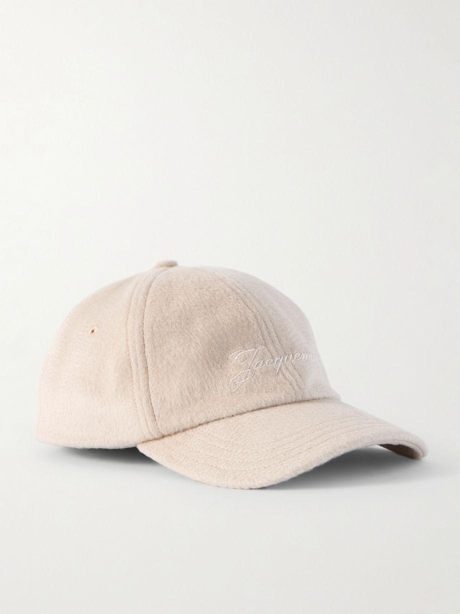 Embroidered wool baseball cap by JACQUEMUS