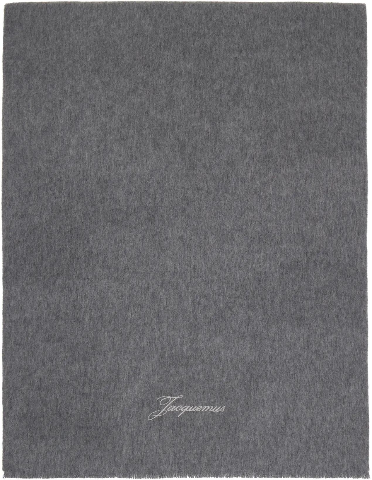 Gray 'The Tailleur' Scarf by JACQUEMUS
