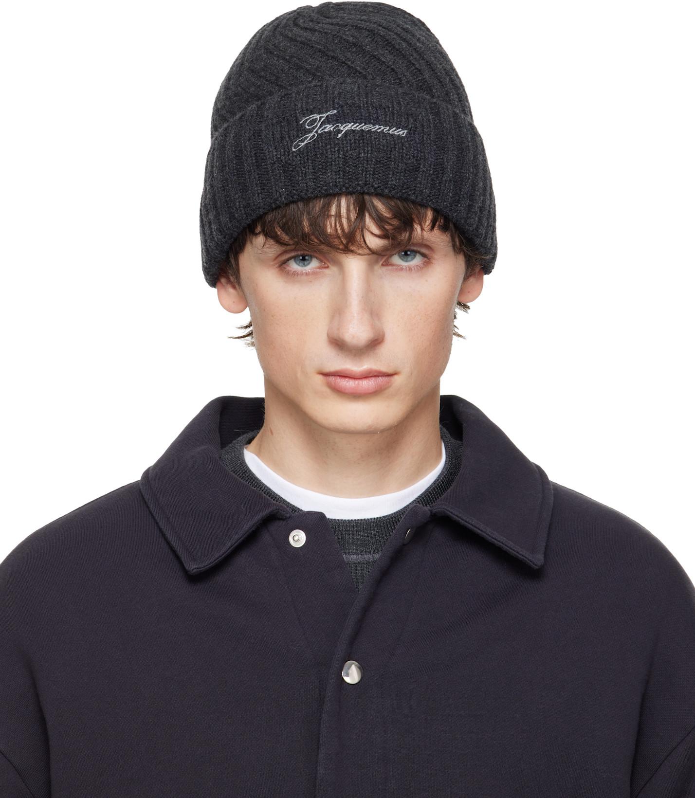 Gray 'The Tourni' Beanie by JACQUEMUS