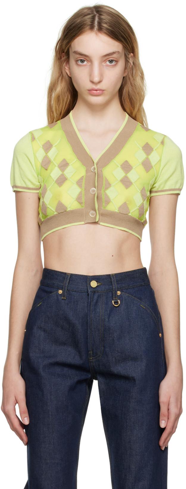 Green & Beige 'Le Cardigan Toledo' Cardigan by JACQUEMUS