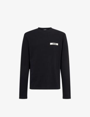 Grosgrain-Logo Long-Sleeve Cotton T-Shirt by JACQUEMUS