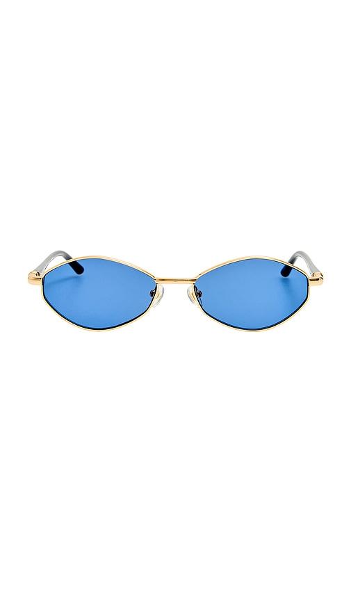 JACQUEMUS Oval Sunglasses in Metallic Gold by JACQUEMUS