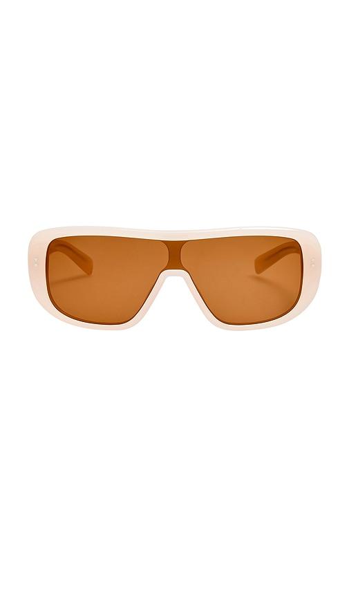 JACQUEMUS Shield Sunglasses in Cream by JACQUEMUS