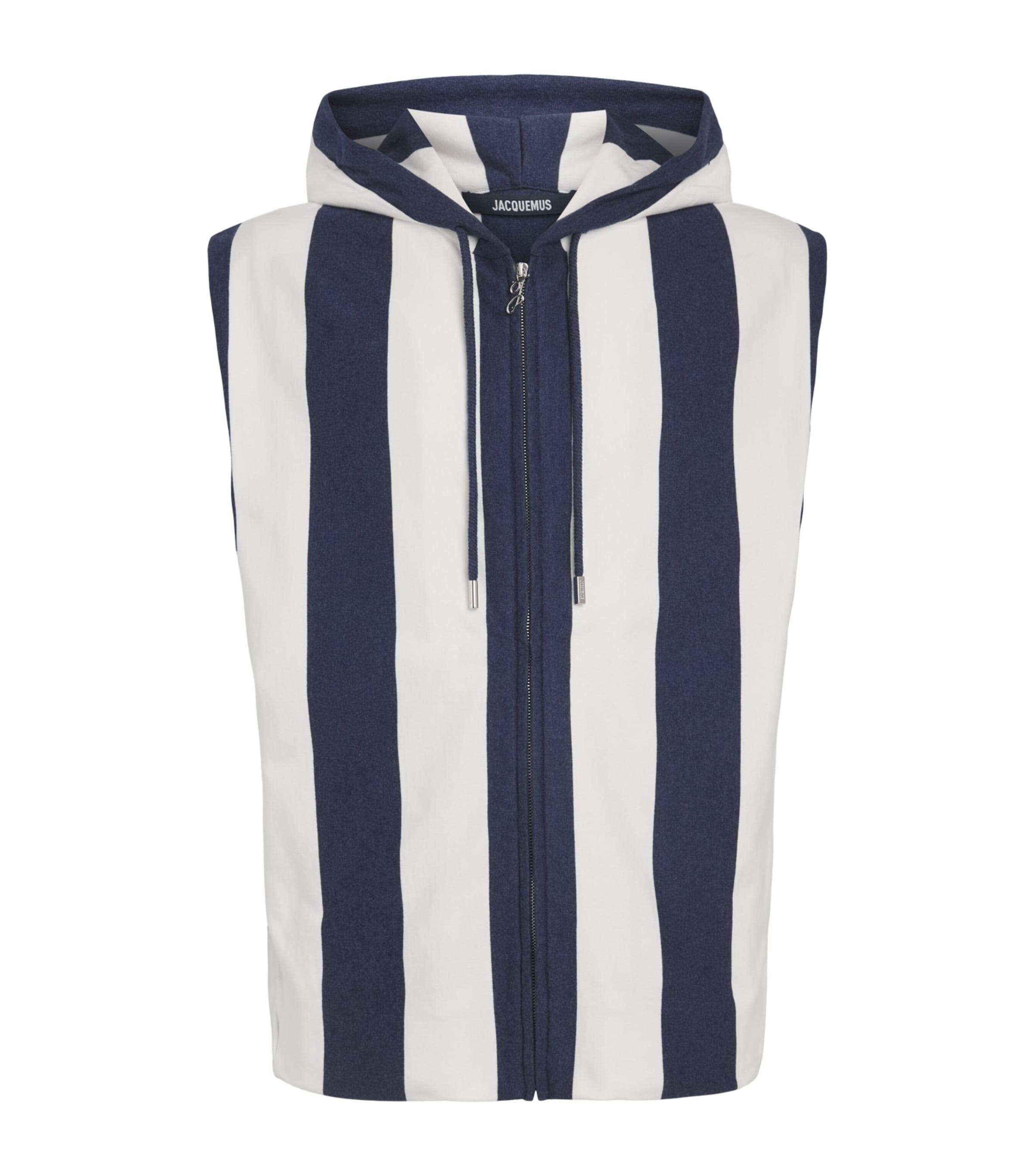 Jacquemus Marinière Stripe Sleeveless Hoodie by JACQUEMUS